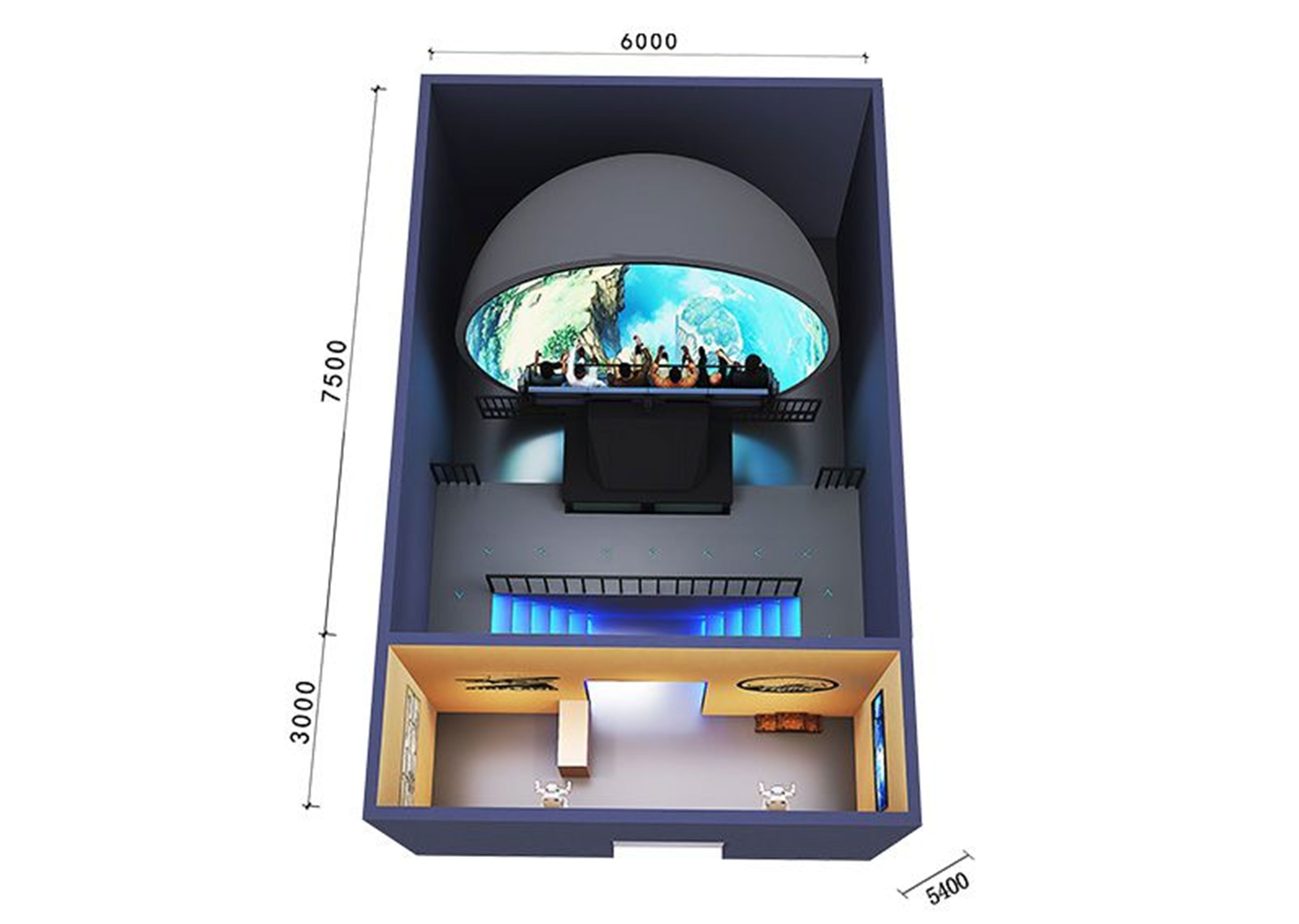 8-Person Dome Suspended Flying Theater